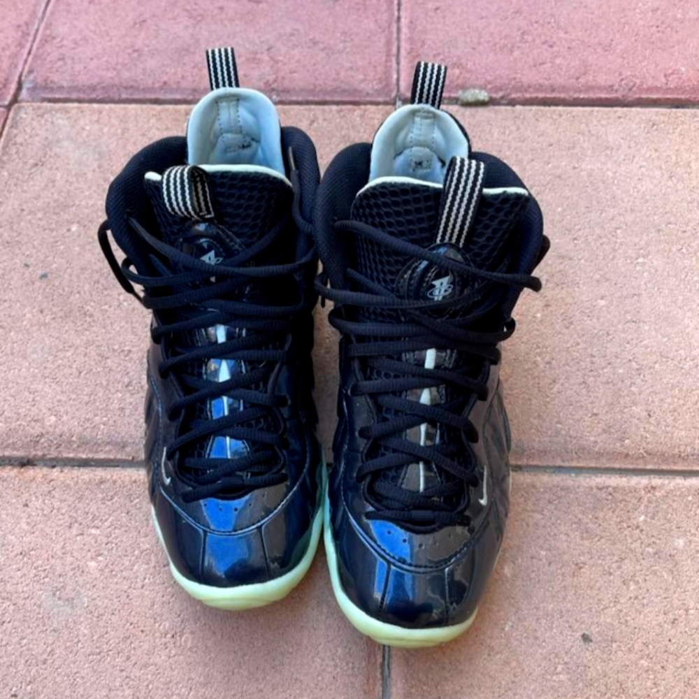 Nike Little Posite One "Black/Green" shoes Size 6